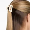 2 fermagli per capelli quadrati con bordino