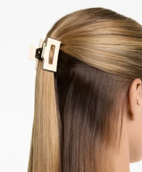 2 fermagli per capelli quadrati con bordino