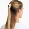 2 fermagli per capelli quadrati con bordino
