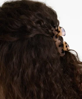 2 mini fermagli per capelli in finta tartaruga
