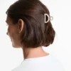 2 mini fermagli per capelli metallizzati
