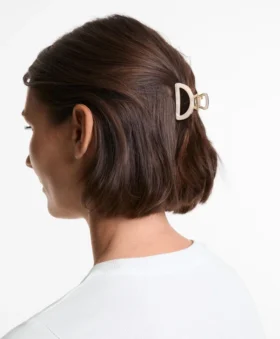 2 mini fermagli per capelli metallizzati
