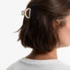 2 mini fermagli per capelli metallizzati