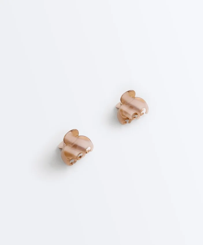 2 mini fermagli per capelli stampati 2 mini fermagli per capelli stampati