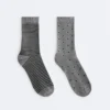 2 paia di calze classiche in 55% modal e 10% cashmere