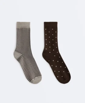 2 paia di calze classiche in 55% modal e 10% cashmere