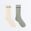 2 paia di calze classiche in misto cotone per yoga e pilates