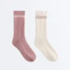 2 paia di calze classiche in misto cotone per yoga e pilates