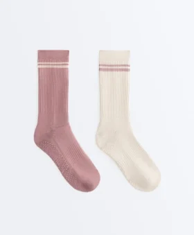 2 paia di calze classiche in misto cotone per yoga e pilates