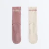 2 paia di calze classiche in misto cotone per yoga e pilates