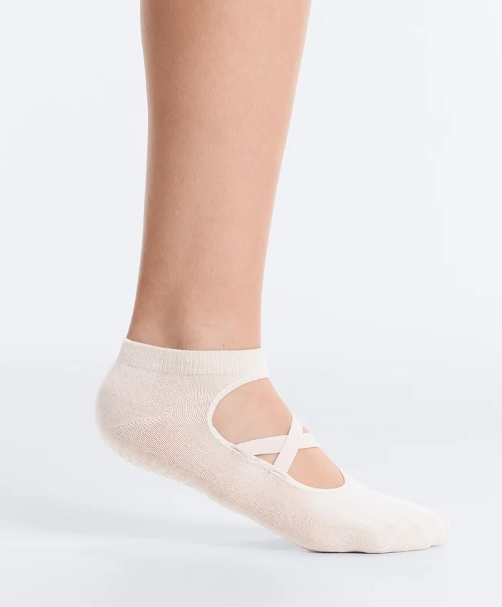 2 paia di calze da sneaker in misto cotone per yoga e pilates con fasce incrociate 2 paia di calze da sneaker in misto cotone per yoga e pilates con fasce incrociate