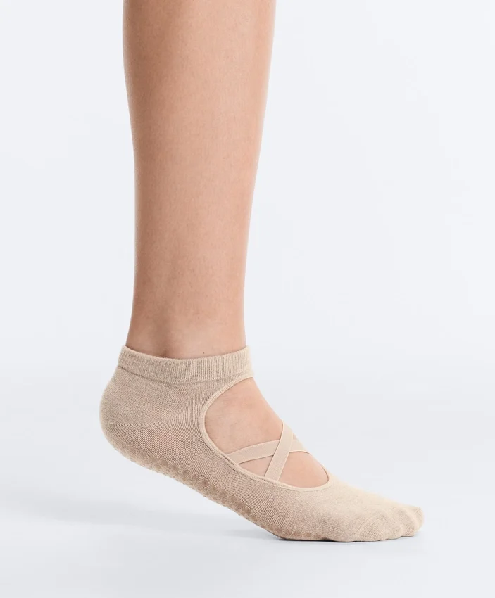 2 paia di calze da sneaker in misto cotone per yoga e pilates con fasce incrociate 2 paia di calze da sneaker in misto cotone per yoga e pilates con fasce incrociate