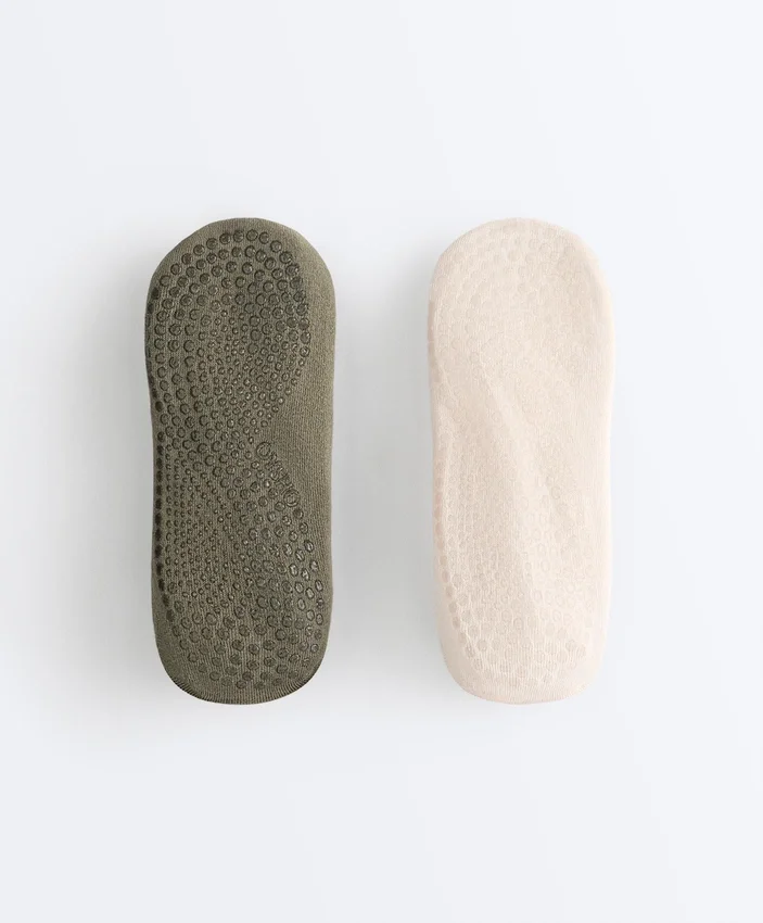 2 paia di calze da sneaker in misto cotone per yoga e pilates con fasce incrociate 2 paia di calze da sneaker in misto cotone per yoga e pilates con fasce incrociate
