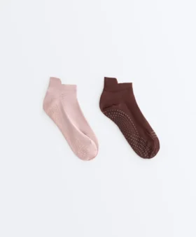 2 paia di calze da sneaker in misto poliammide per yoga e pilates