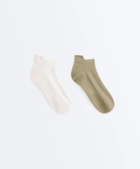 2 paia di calze da sneaker in misto poliammide per yoga e pilates
