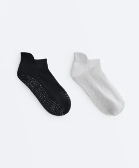 2 paia di calze da sneaker in misto poliammide per yoga e pilates
