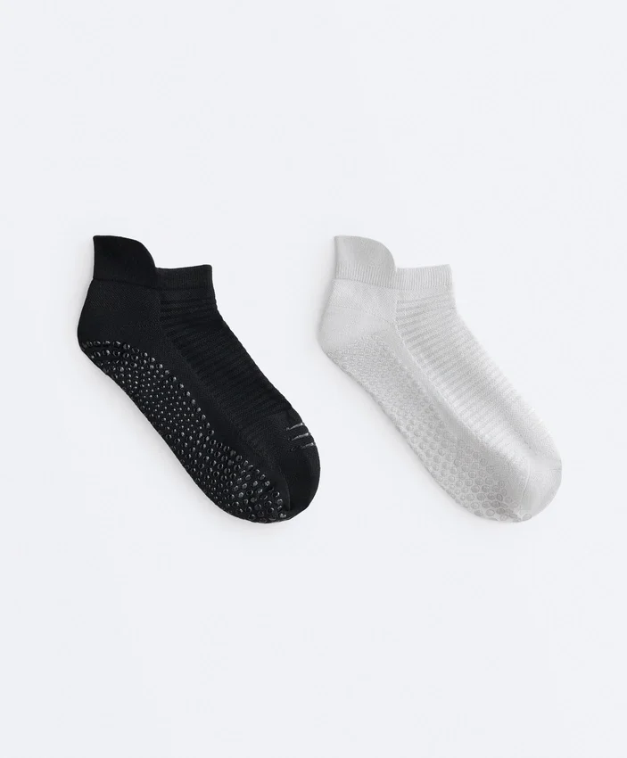2 paia di calze da sneaker in misto poliammide per yoga e pilates 2 paia di calze da sneaker in misto poliammide per yoga e pilates