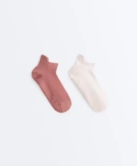 2 paia di calze da sneaker in misto poliammide per yoga e pilates