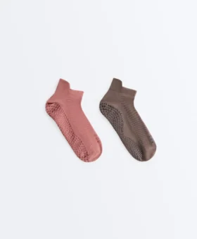 2 paia di calze da sneaker in misto poliammide per yoga e pilates