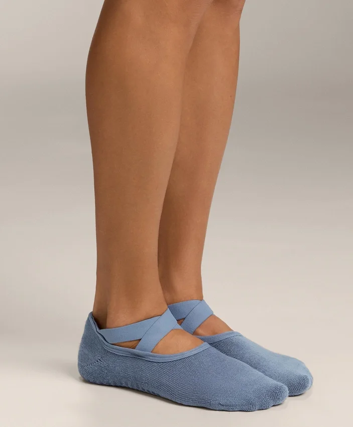 2 paia di calze imbottite in misto cotone per yoga e pilates con fasce incrociate 2 paia di calze imbottite in misto cotone per yoga e pilates con fasce incrociate