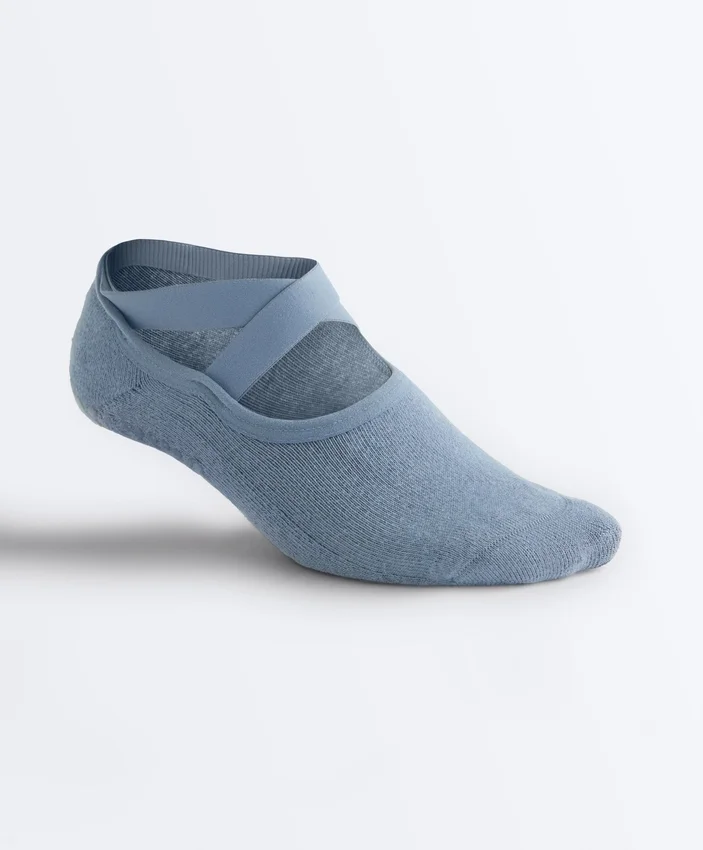 2 paia di calze imbottite in misto cotone per yoga e pilates con fasce incrociate 2 paia di calze imbottite in misto cotone per yoga e pilates con fasce incrociate