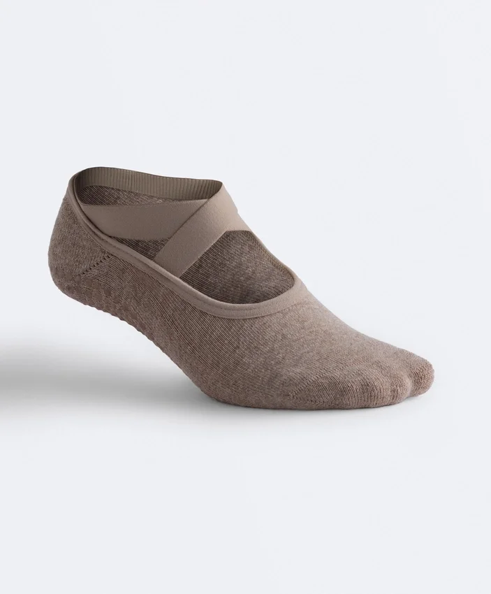 2 paia di calze imbottite in misto cotone per yoga e pilates con fasce incrociate 2 paia di calze imbottite in misto cotone per yoga e pilates con fasce incrociate
