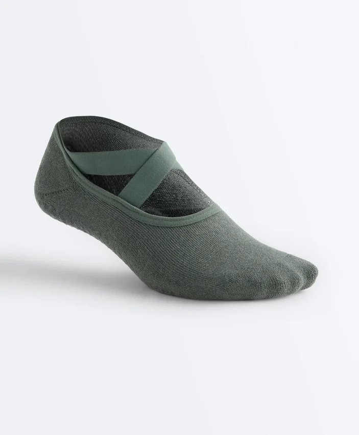 2 paia di calze imbottite in misto cotone per yoga e pilates con fasce incrociate 2 paia di calze imbottite in misto cotone per yoga e pilates con fasce incrociate