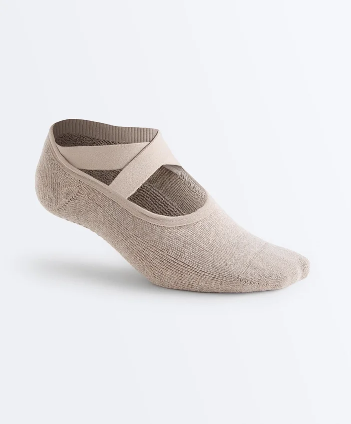 2 paia di calze imbottite in misto cotone per yoga e pilates con fasce incrociate 2 paia di calze imbottite in misto cotone per yoga e pilates con fasce incrociate