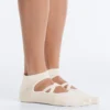 2 paia di calze in misto cotone per yoga e pilates con fasce incrociate 2 paia di calze in misto cotone per yoga e pilates con fasce incrociate
