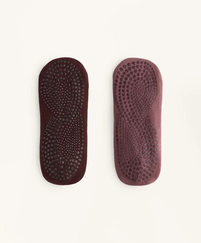 2 paia di calze in misto cotone per yoga e pilates con fasce incrociate 2 paia di calze in misto cotone per yoga e pilates con fasce incrociate