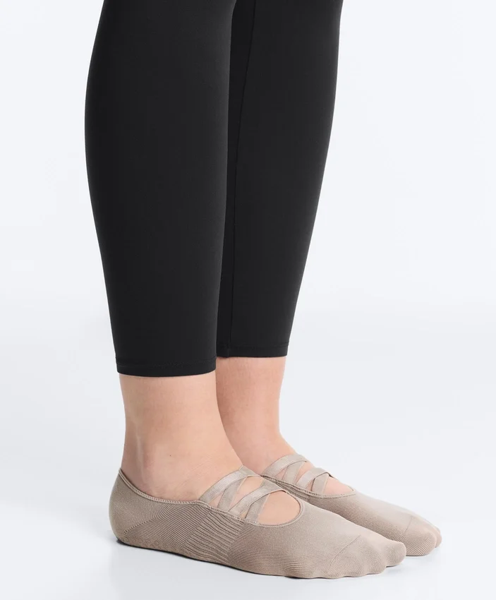 2 paia di calze in misto poliammide per yoga e pilates con doppio elastico 2 paia di calze in misto poliammide per yoga e pilates con doppio elastico