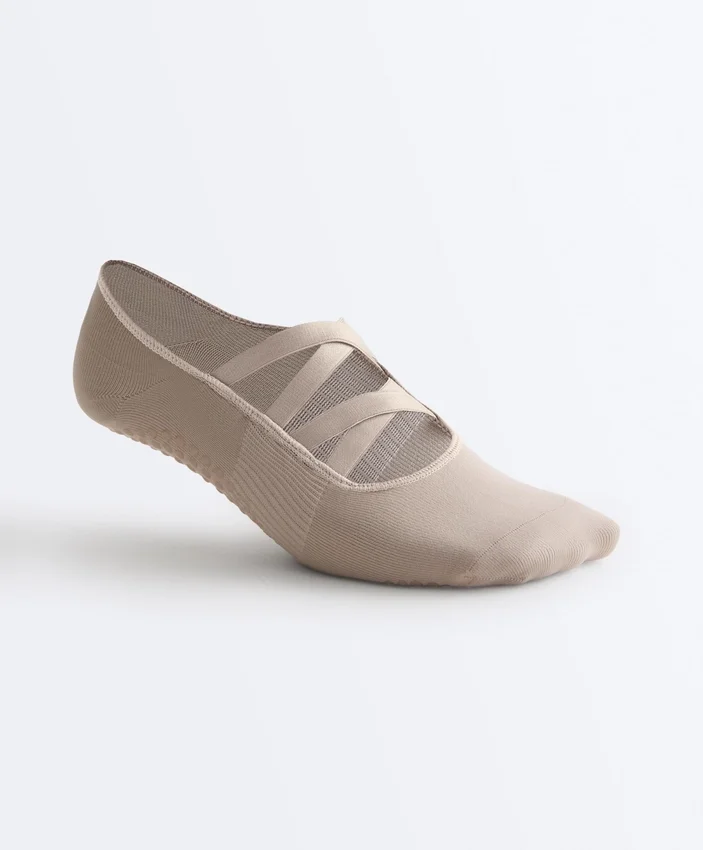 2 paia di calze in misto poliammide per yoga e pilates con doppio elastico 2 paia di calze in misto poliammide per yoga e pilates con doppio elastico
