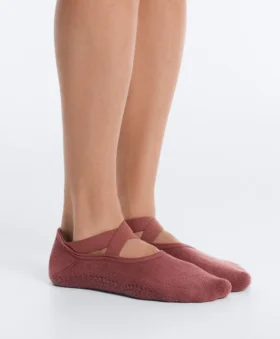 2 paia di calze invisibili imbottite in misto cotone per yoga e pilates con fasce incrociate