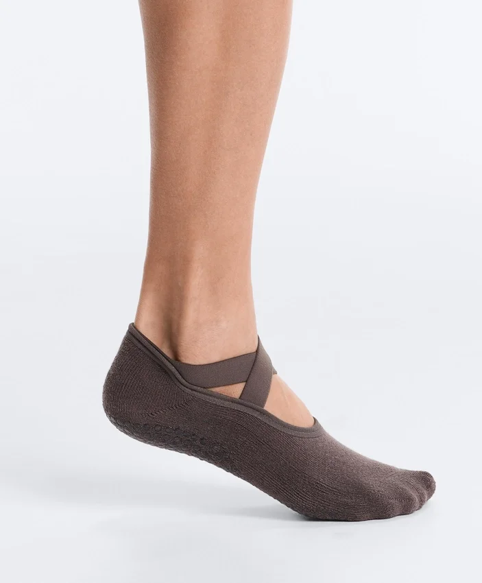 2 paia di calze invisibili imbottite in misto cotone per yoga e pilates con fasce incrociate 2 paia di calze invisibili imbottite in misto cotone per yoga e pilates con fasce incrociate