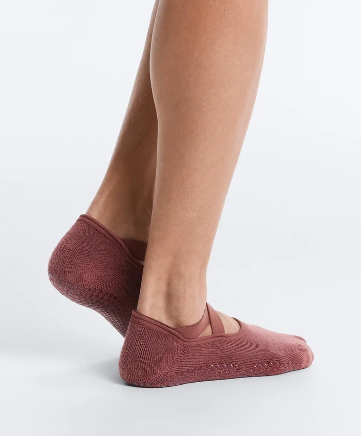 2 paia di calze invisibili imbottite in misto cotone per yoga e pilates con fasce incrociate 2 paia di calze invisibili imbottite in misto cotone per yoga e pilates con fasce incrociate