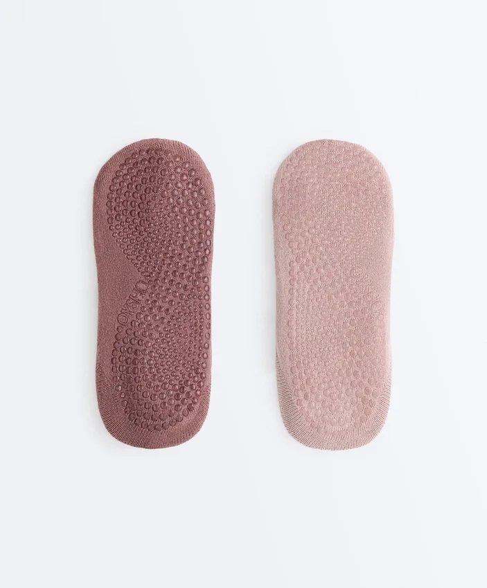 2 paia di calze invisibili imbottite in misto cotone per yoga e pilates con fascia larga 2 paia di calze invisibili imbottite in misto cotone per yoga e pilates con fascia larga