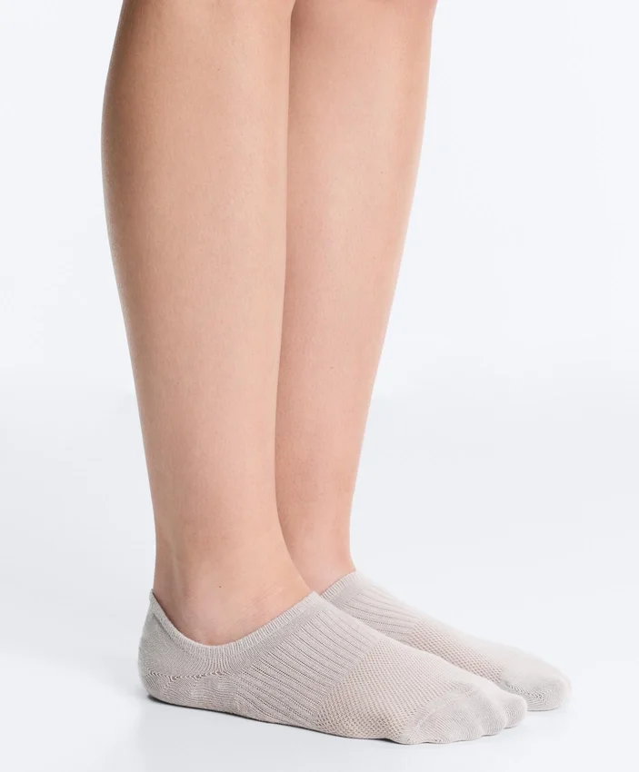 2 paia di calze invisibili in misto cotone per yoga e pilates 2 paia di calze invisibili in misto cotone per yoga e pilates