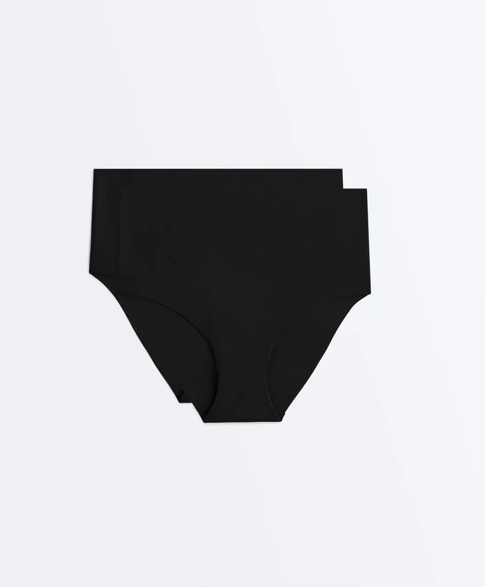 2 slip classici a vita media in misto poliammide invisibile 2 slip classici a vita media in misto poliammide invisibile