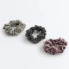 3 grandi Scrunchies per capelli a quadretti