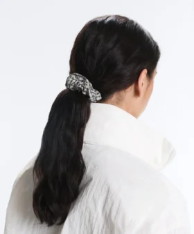 3 grandi Scrunchies per capelli a quadretti
