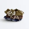 3 grandi Scrunchies per capelli stampati in 100% cotone 3 grandi Scrunchies per capelli stampati in 100% cotone