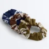 3 grandi Scrunchies per capelli stampati in 100% cotone 3 grandi Scrunchies per capelli stampati in 100% cotone