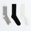 3 paia di calze classiche in misto cotone 3 paia di calze classiche in misto cotone