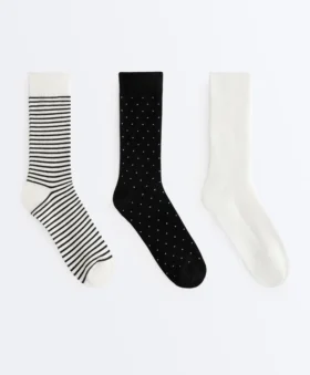 3 paia di calze classiche in misto cotone
