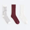 3 paia di calze classiche in misto cotone 3 paia di calze classiche in misto cotone