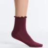 3 paia di calze corti in misto cotone con bordo arricciato 3 paia di calze corti in misto cotone con bordo arricciato