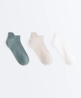 3 paia di calze da sneaker in misto poliammide con linguetta sul tallone