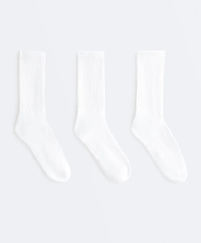 3 paia di calze sportive classiche in misto cotone 3 paia di calze sportive classiche in misto cotone