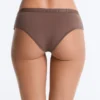 3 slip a vita bassa in misto cotone con logo