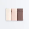 3 slip a vita bassa in misto cotone con logo